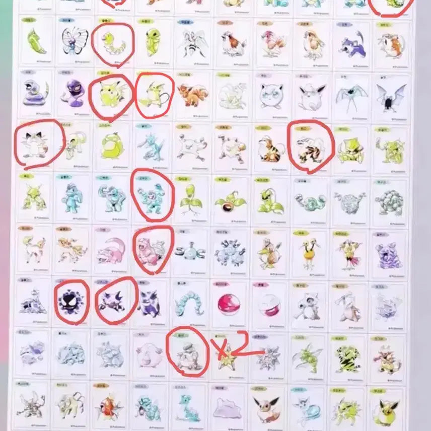 [BUNJANG] Pokemon 30th Anniversary 1996 First Edition Illustration Sticker Set - Pikachu &amp; 6 Others / 포켓몬 30주년 1996년 초판 일러 띠부씰 피카츄, 라이츄 외 15장