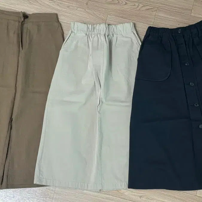 [BUNJANG] 3 Linen Blend Long Skirts / 롱스커트 3가지