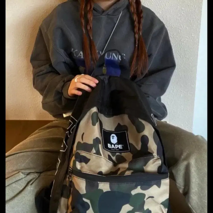 [BUNJANG] A Bathing Ape Camo Backpack / A Bathing Ape 카모 백팩