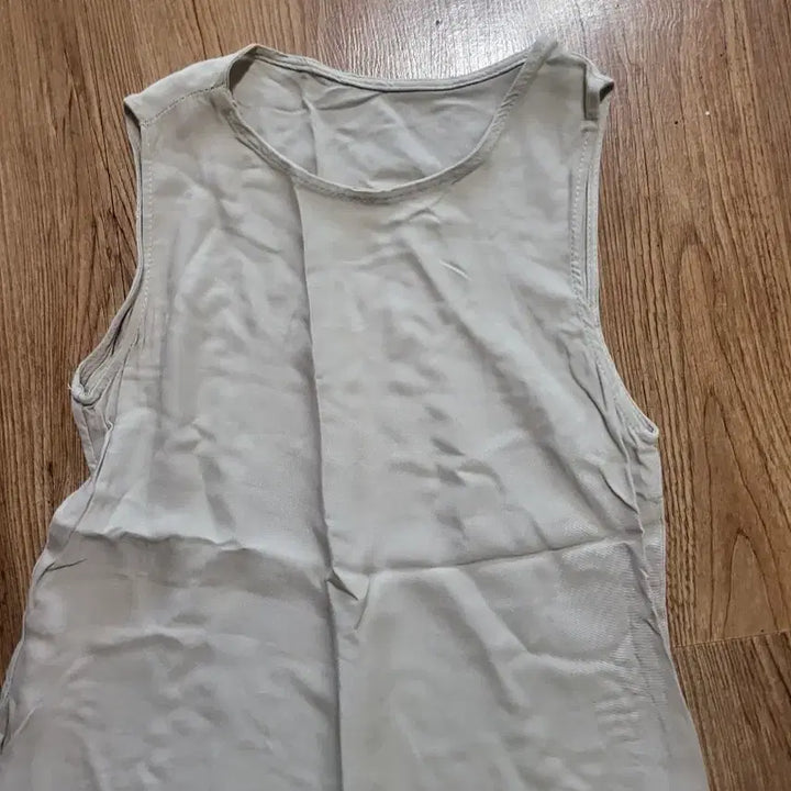 [BUNJANG] Beige Striped Long Dress (Free Size) / 베이지색 롱 원피스 검정색 줄무늬 free사이즈 (총기장121센티)