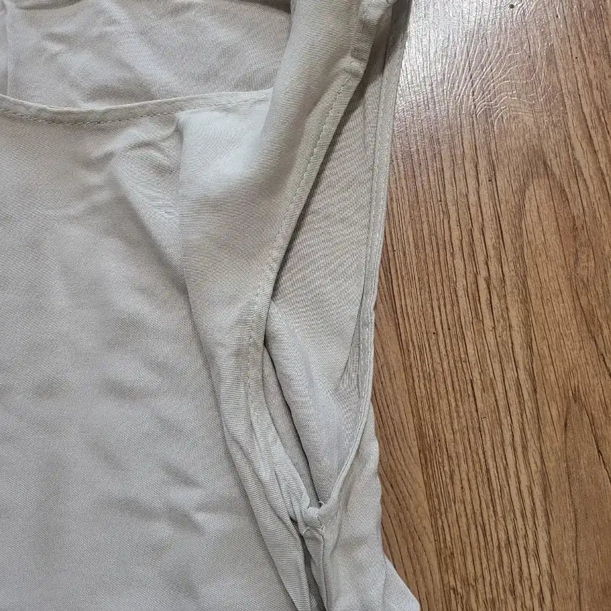 [BUNJANG] Beige Striped Long Dress (Free Size) / 베이지색 롱 원피스 검정색 줄무늬 free사이즈 (총기장121센티)