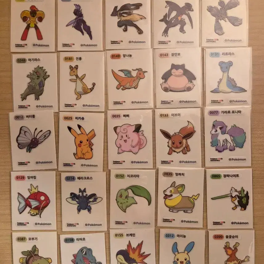 [BUNJANG] Pokemon 30th Anniversary Sticker Bundle Set / 포켓몬 30주년 띠부씰 일괄