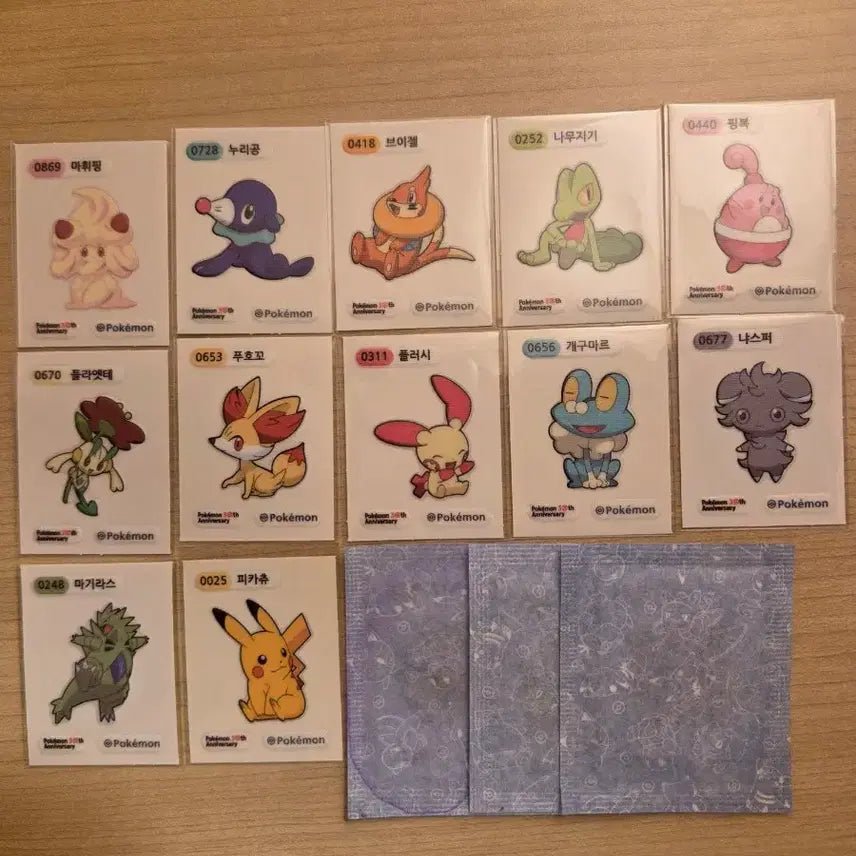 [BUNJANG] Pokemon 30th Anniversary Sticker Bundle Set / 포켓몬 30주년 띠부씰 일괄