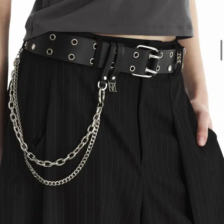 [BUNJANG] Triming Bird Eyelet Chain Belt / 트리밍버드 아일렛 체인 벨트