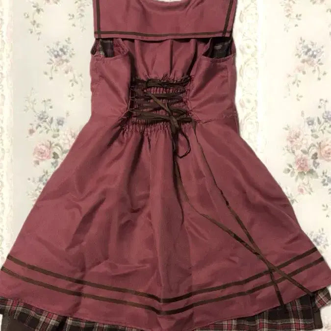 [BUNJANG] Axes Femme Sailor Collar Layered Inner Dress Set / Axes femme 엑시즈팜 세일러 카라 이너 원피스 2개 코디