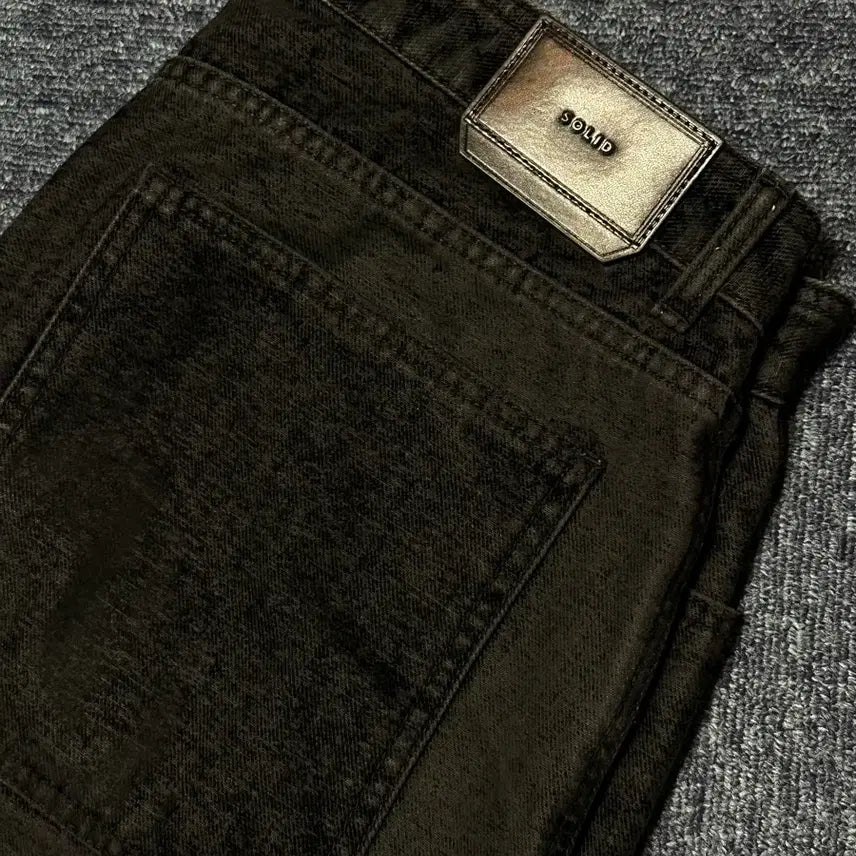 [BUNJANG] SOLID HOMME Black Denim Pants (Size 48) / SOLID 솔리드옴므 블랙 데님 팬츠 (48)