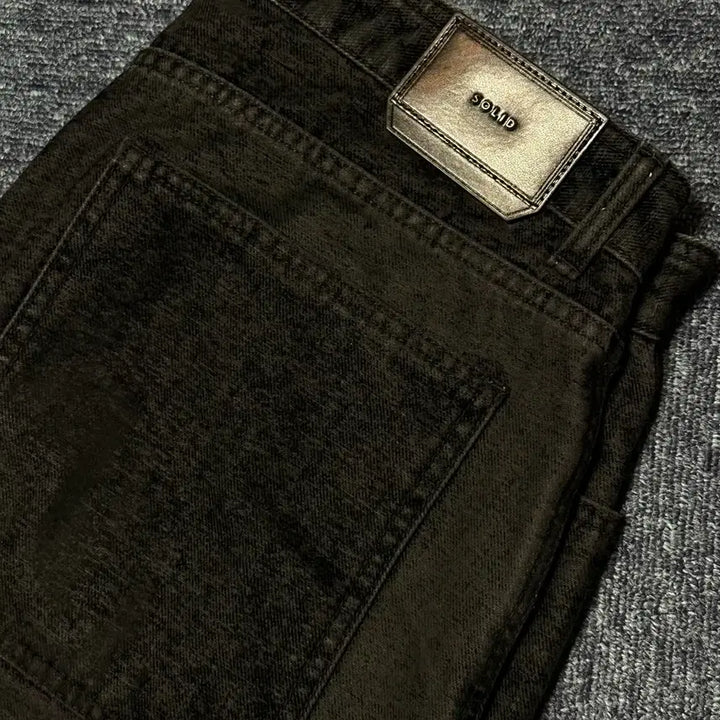 [BUNJANG] SOLID HOMME Black Denim Pants (Size 48) / SOLID 솔리드옴므 블랙 데님 팬츠 (48)