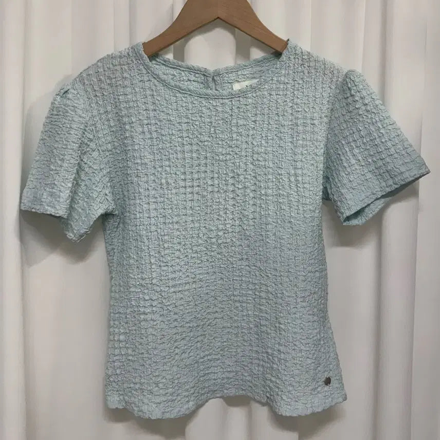 [BUNJANG] HANE Short-Sleeve Blouse Mint / HANE 하네 반팔 블라우스 민트