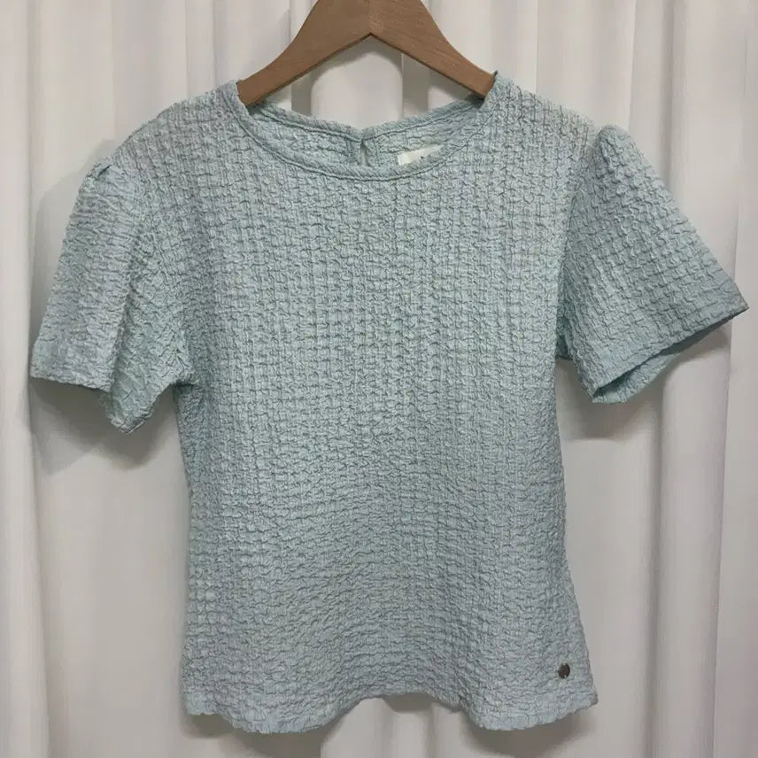 [BUNJANG] HANE Short-Sleeve Blouse Mint / HANE 하네 반팔 블라우스 민트