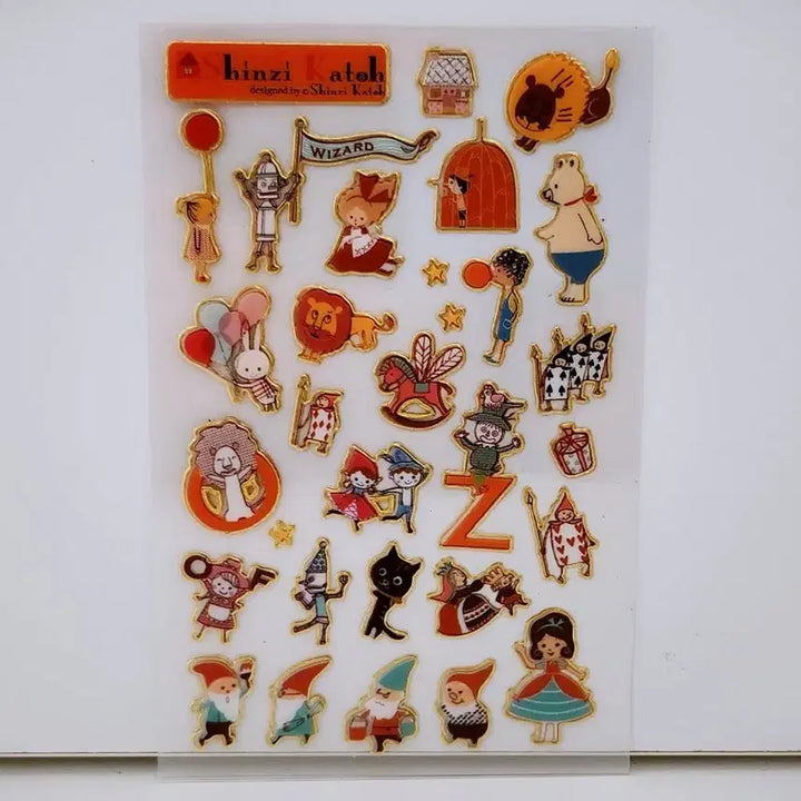 [BUNJANG] Shinji Kato Gold Foil Sticker / [고전문구] 신지 카토 금박 스티커