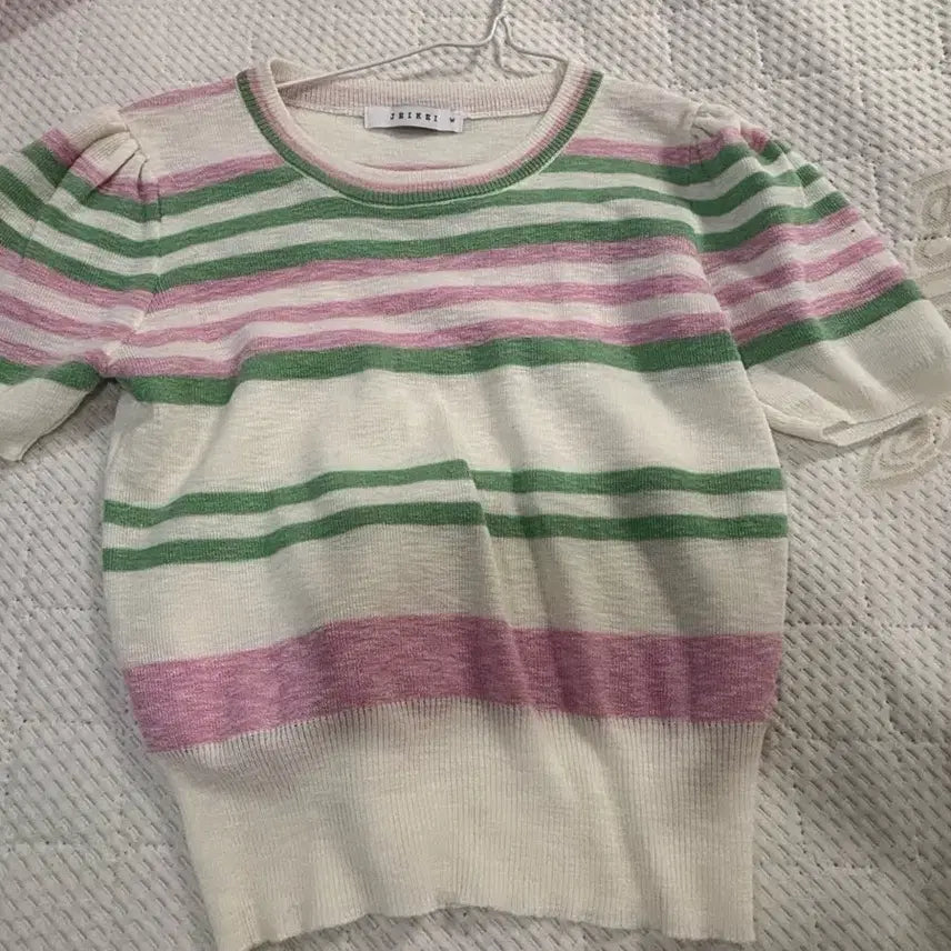 [BUNJANG] Stripe Short Sleeve Knit / 스트라이프 반팔니트