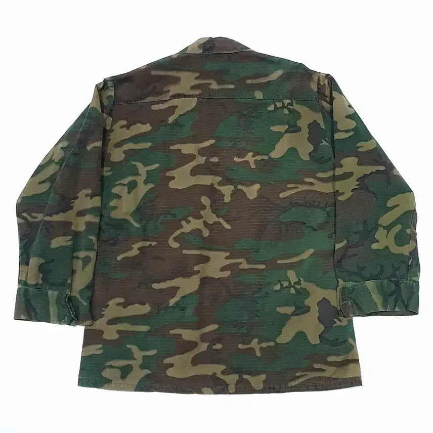 [BUNJANG] US Army ERDL Camo Jungle Fatigue Jacket Medium Short (105) Brown Leaf / 미군 정글 퍼티그 자켓 erdl 카모 미디움 숏(105) 브라운리프