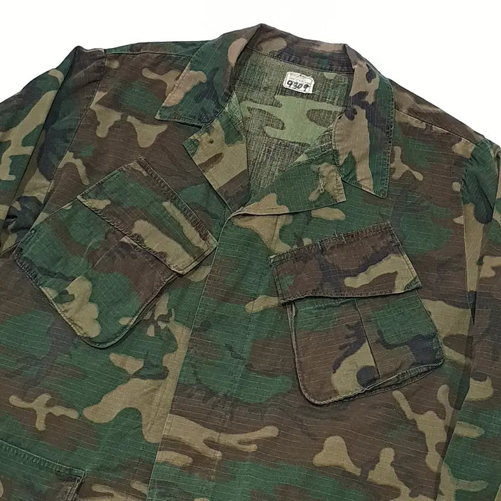 [BUNJANG] US Army ERDL Camo Jungle Fatigue Jacket Medium Short (105) Brown Leaf / 미군 정글 퍼티그 자켓 erdl 카모 미디움 숏(105) 브라운리프