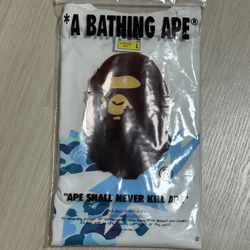 [BUNJANG] BAPE ABC Camo Ape Face STA T-Shirt (L) / 새상품: 베이프 ABC 카모 에이프 페이스 STA 티셔츠 (L사이즈)