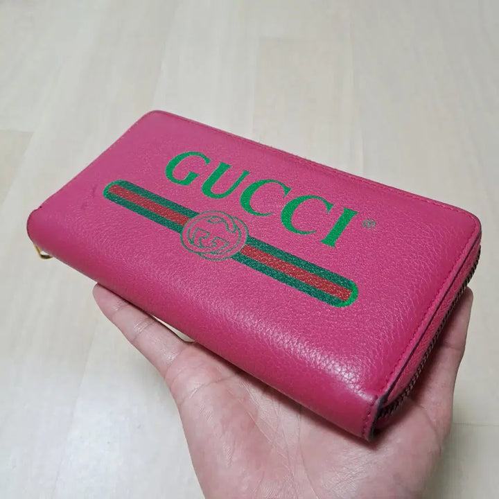 [BUNJANG] Gucci Big Logo Pink Long Wallet / [100%/정품] 구찌 빅 로고 핑크 장지갑