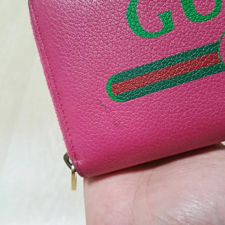 [BUNJANG] Gucci Big Logo Pink Long Wallet / [100%/정품] 구찌 빅 로고 핑크 장지갑
