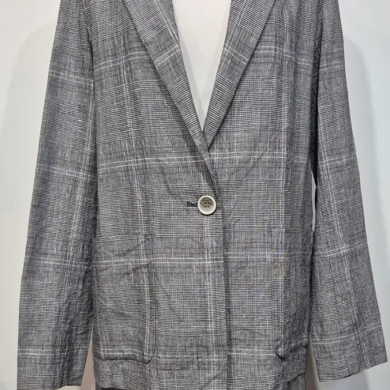 [BUNJANG] It MICHAA Check Jacket &amp; Shorts Set / 잇미샤 체크 자켓 &amp; 반바지 세트