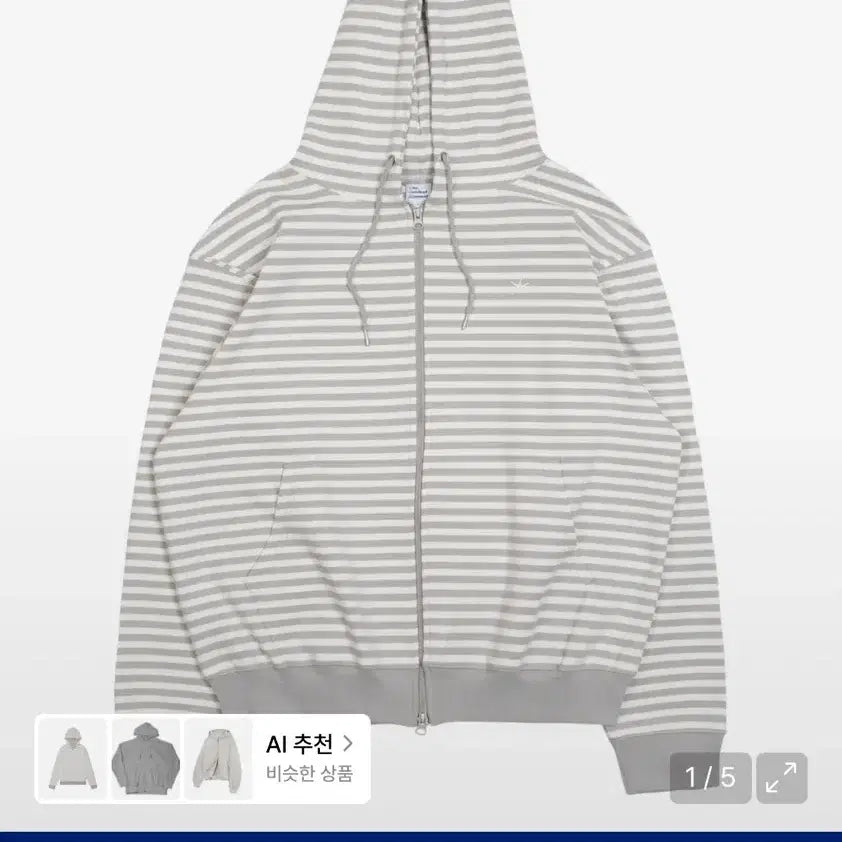 [BUNJANG] The Coldest Moment Stripe Hooded Zip-Up / 더콜디스트모먼트 스트라이프 후드 집업