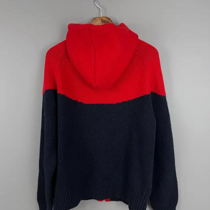 [BUNJANG] Nike Vintage Knit Hooded Zip-Up Sweatshirt / 나이키 빈티지 니트 후드집업 E0512
