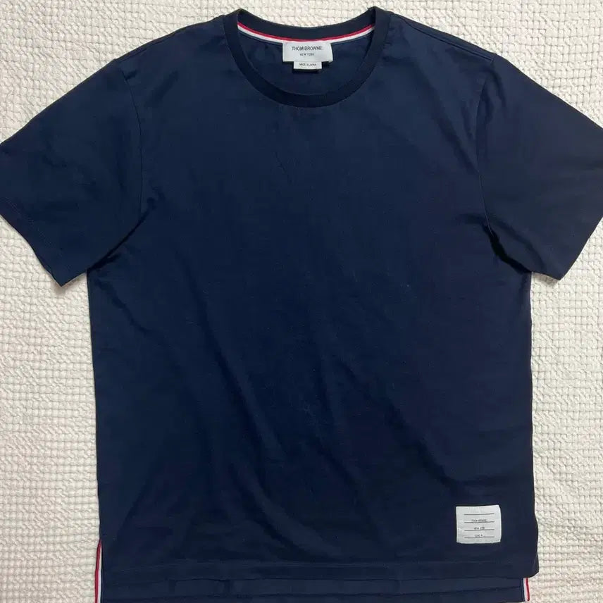 [BUNJANG] Thom Browne Navy Short Sleeve T-Shirt / (당일배송 정품) 톰브라운 네이비 반팔