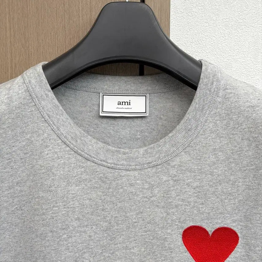 [BUNJANG] AMI Paris Big Heart T-Shirt Grey L / 아미 빅하트 반팔티 그레이 L