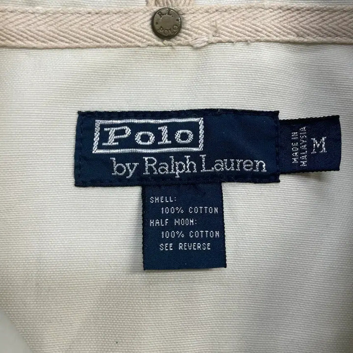 [BUNJANG] Polo Ralph Lauren Pony Logo Blouson Jacket Ivory M / 폴로 랄프로렌 포니 로고 블루종 자켓 아이보리