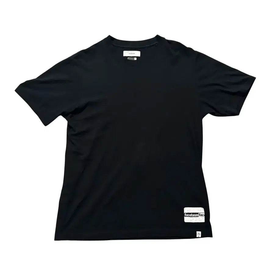 [BUNJANG] Facetasm Black Patch Detail Cotton T-Shirt / 파세타즘 FACETASM 블랙 티셔츠
