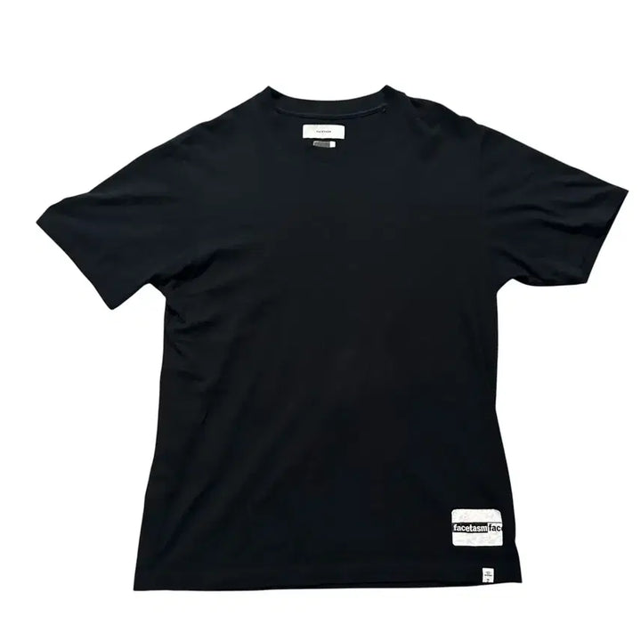 [BUNJANG] Facetasm Black Patch Detail Cotton T-Shirt / 파세타즘 FACETASM 블랙 티셔츠
