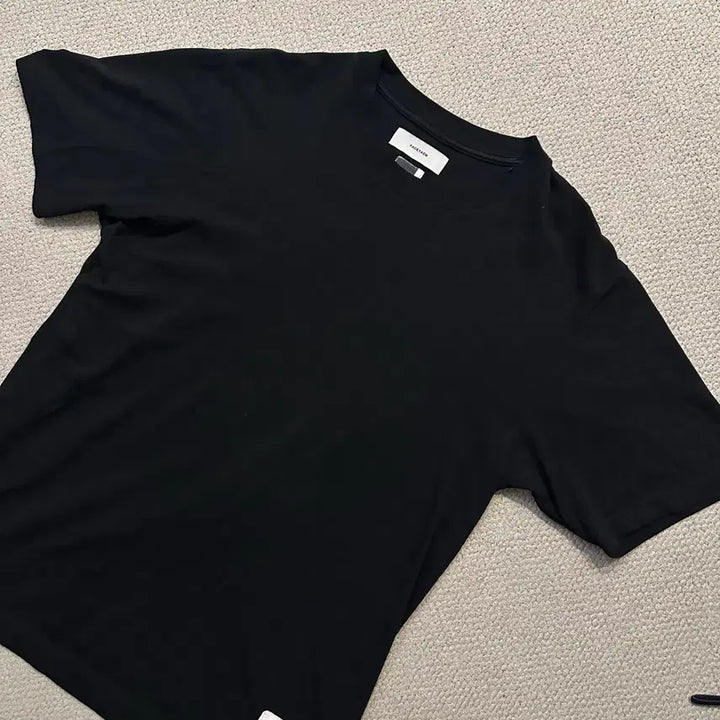 [BUNJANG] Facetasm Black Patch Detail Cotton T-Shirt / 파세타즘 FACETASM 블랙 티셔츠