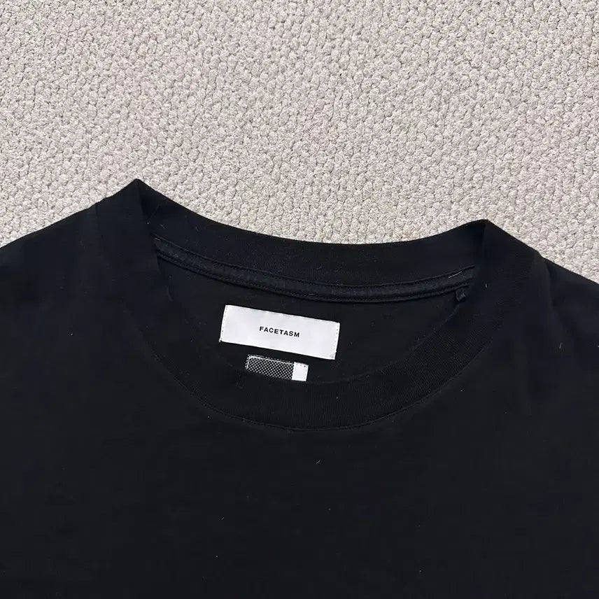 [BUNJANG] Facetasm Black Patch Detail Cotton T-Shirt / 파세타즘 FACETASM 블랙 티셔츠