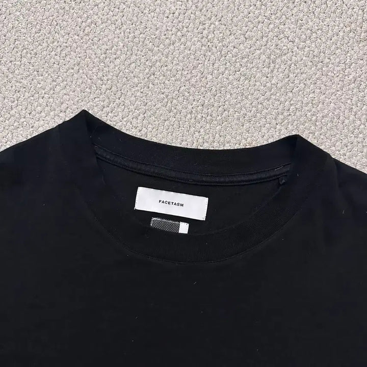 [BUNJANG] Facetasm Black Patch Detail Cotton T-Shirt / 파세타즘 FACETASM 블랙 티셔츠