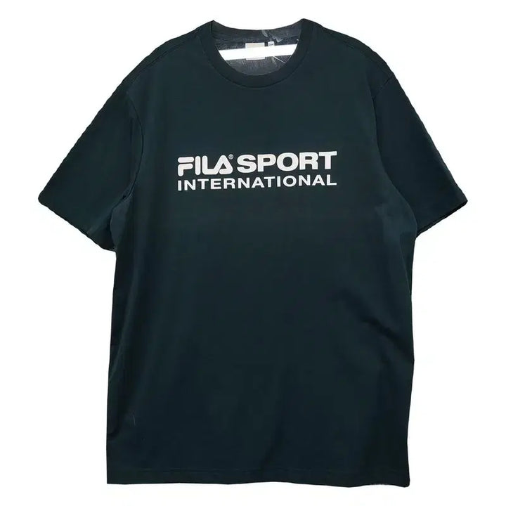 [BUNJANG] Fila Printing Green Half-Sleeve T-Shirt Medium / 휠라 프린팅 그린 트레이닝 반팔티 MEDIUM