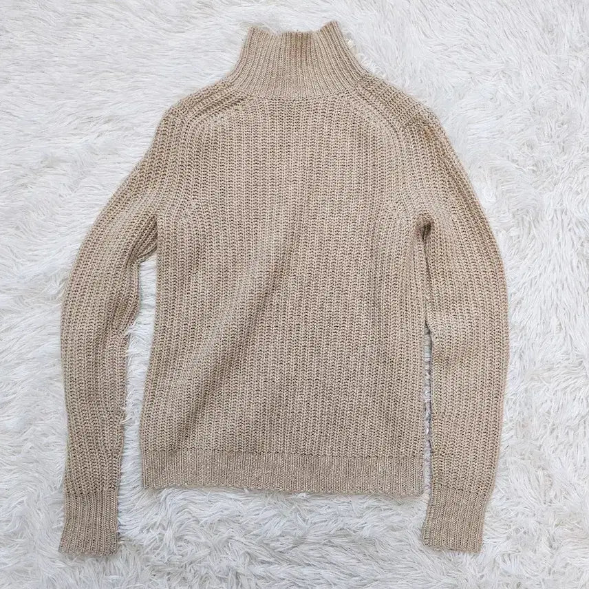 [BUNJANG] Theory 100% Cashmere Beige Turtleneck Knit Sweater / 띠어리 캐시미어100 베이지색 목폴라 니트 스웨터