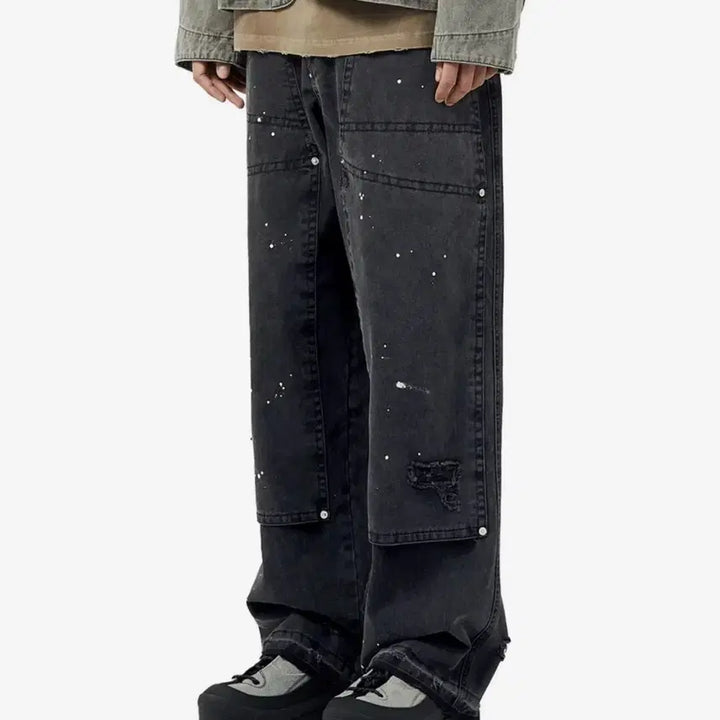 [BUNJANG] BIGUNION Painting Carpenter Pants / (M) 빅유니온 페인팅 카펜터 팬츠