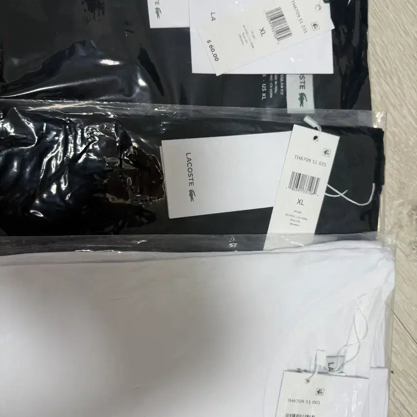 [BUNJANG] Lacoste Pima Cotton Crewneck T-Shirt (Black, Navy, White) / 라코스테 피마 크루넥 반팔티셔츠 블랙/네이비/화이트 L,XL