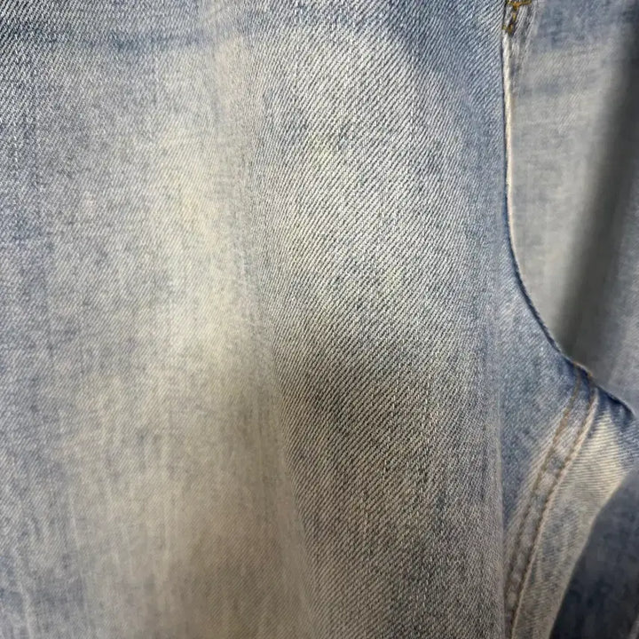 [BUNJANG] dnshr Signature Wide Denim Jeans - Thor Blue (Size L) / 디앤에스알 dnsr 시그니처 와이드 데님 토르블루 L사이즈