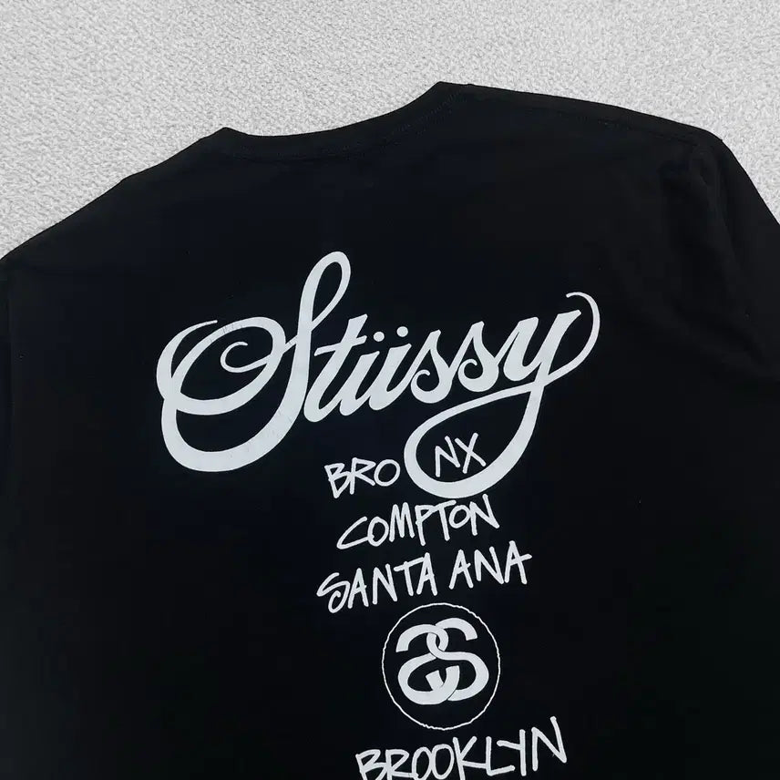 [BUNJANG] Stussy World Tour T-Shirt Black XL / 스투시 Stussy 월드투어 반팔티 블랙