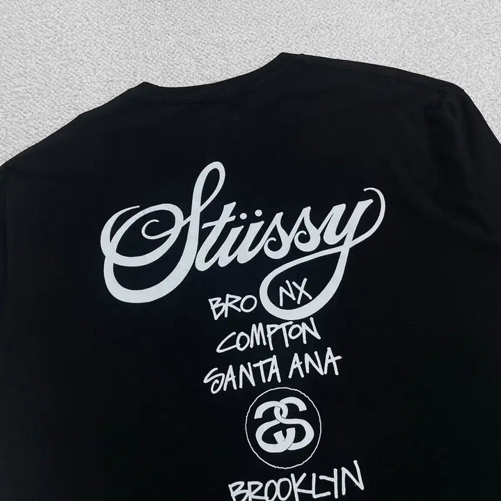 [BUNJANG] Stussy World Tour T-Shirt Black XL / 스투시 Stussy 월드투어 반팔티 블랙