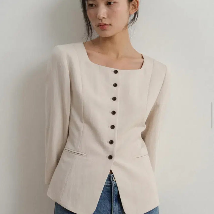 [BUNJANG] TOWAV ANNI BLOUSE JACKET Ecru / TOWAV 토와브 애니 블라우스 자켓 (에크루)