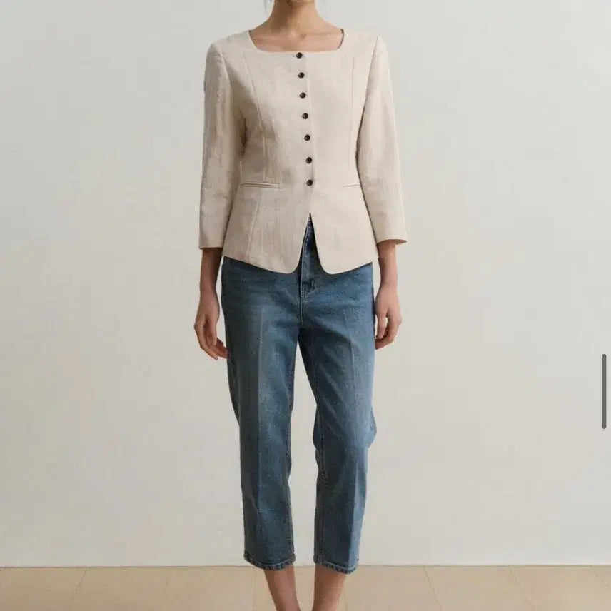 [BUNJANG] TOWAV ANNI BLOUSE JACKET Ecru / TOWAV 토와브 애니 블라우스 자켓 (에크루)