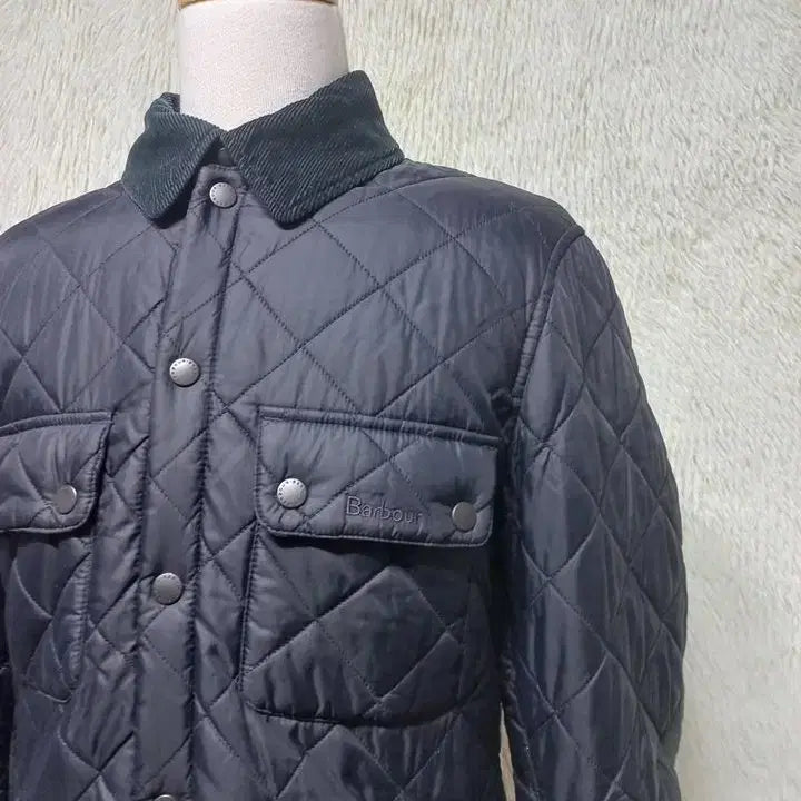 [BUNJANG] Barbour Corduroy Trimmed Diamond Quilted Padded Work Jacket (Men&