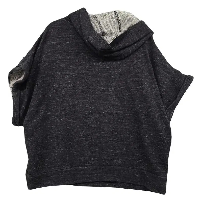 [BUNJANG] Adidas Printing Black Hooded T-Shirt / 아디다스 프린팅 블랙 후드 반팔티 163cm