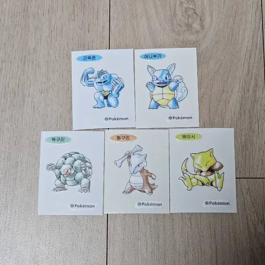 [BUNJANG] Pokemon 30th Anniversary Stickers 5-Piece Bundle Set / 포켓몬스터 30주년 띠부씰 띠부실 5종일괄 근육몬어니부기딱구리텅구리케이시