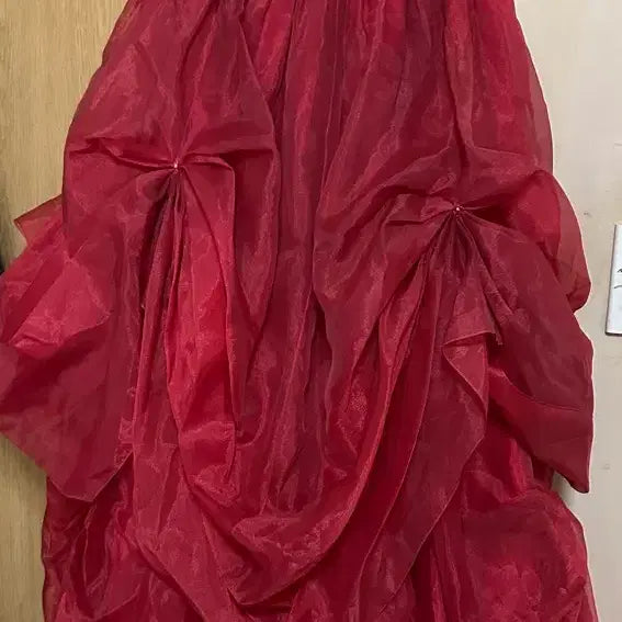[BUNJANG] Red Hanbok Dress (Excluding Bolero) Size 55 / 레드 한복 드레스 (볼레로 미포함)