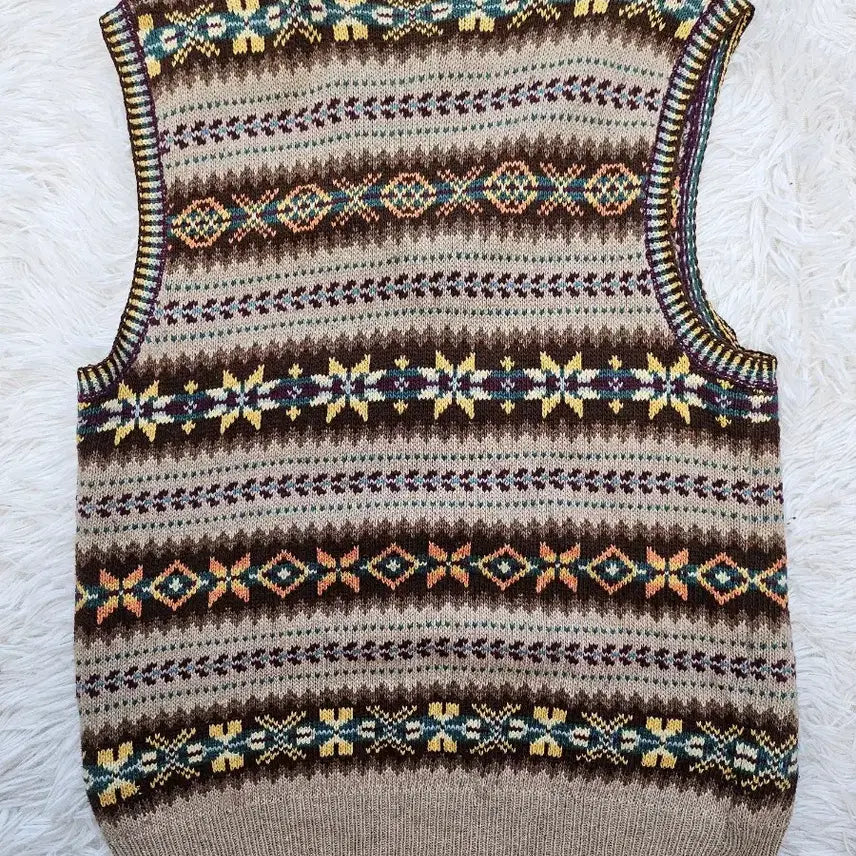 [BUNJANG] Polo Ralph Lauren Cashmere Blend Pattern Knit Vest S / 폴로 랄프로렌 캐시미어혼방 패턴 니트 베스트 S