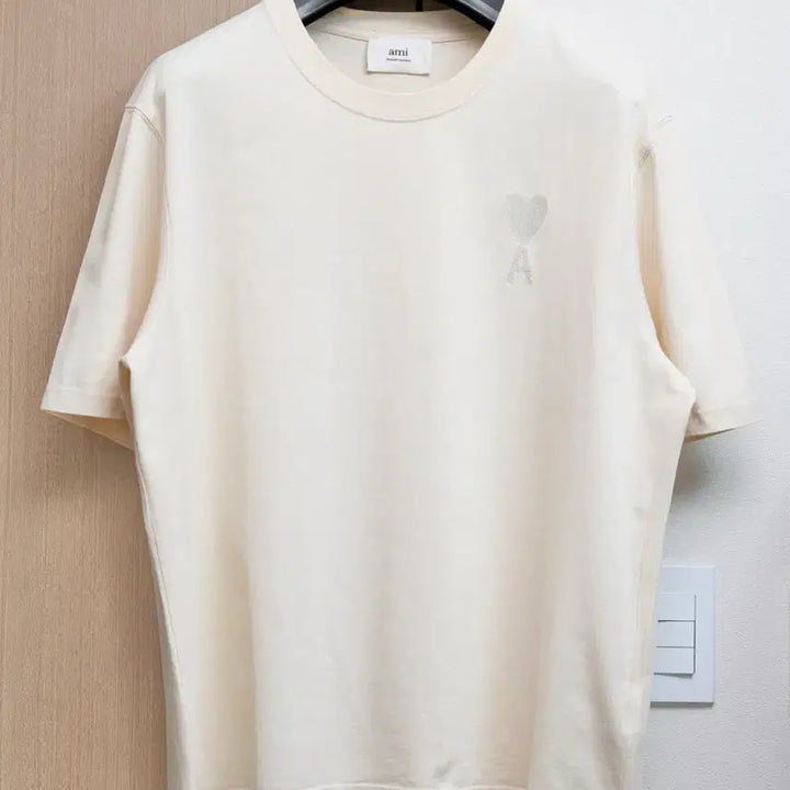 [BUNJANG] AMI Tonal Heart Short Sleeve T-Shirt Beige XL / 아미 톤온톤 하트 반팔티 베이지 XL