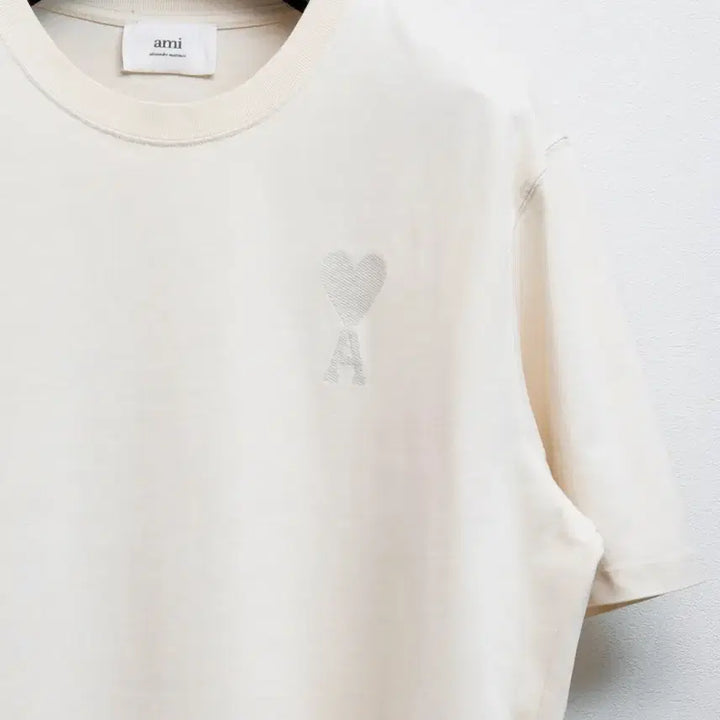 [BUNJANG] AMI Tonal Heart Short Sleeve T-Shirt Beige XL / 아미 톤온톤 하트 반팔티 베이지 XL