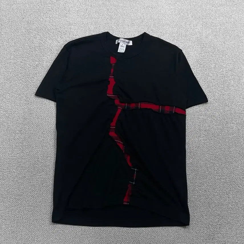 [BUNJANG] Comme des Garçons Cracked Logo T-Shirt Black / 꼼데가르송 크랙 반팔티 블랙