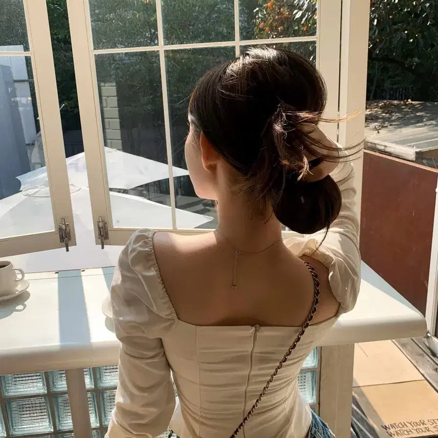 [BUNJANG] JENNIE O Made Clean Square Neck Blouse - Size S / 제니오 [made] 클린스퀘어 블라우스 s