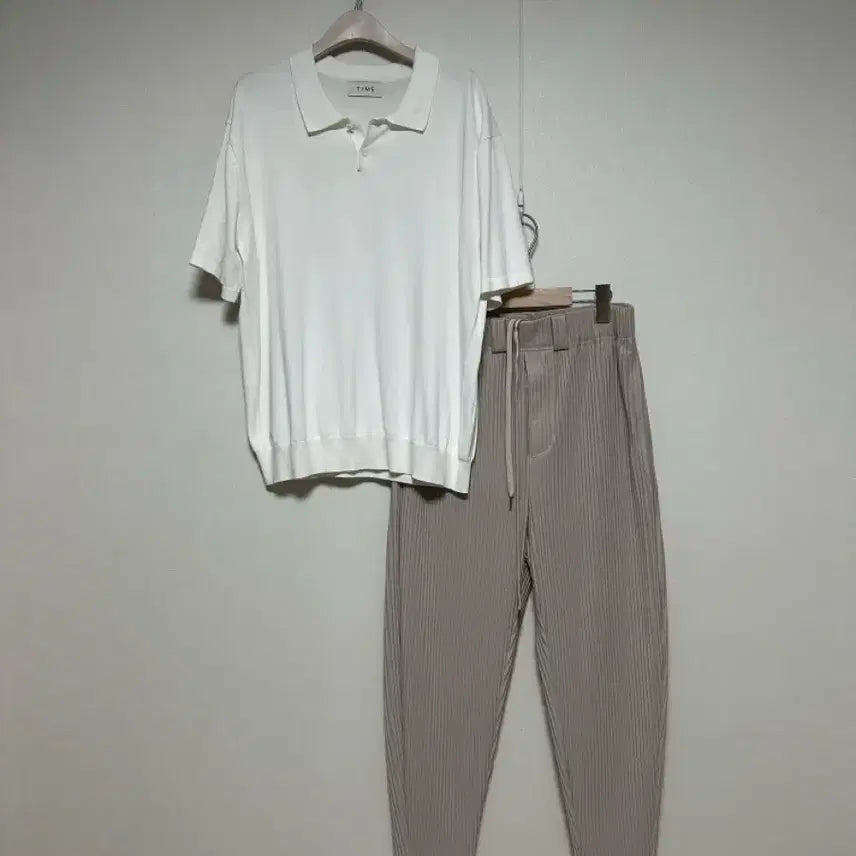 [SOLD OUT] 타임옴므23ss 하프슬리브 니트 탑